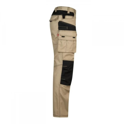 Pantaloni din pânză, în două tonuri, cu buzunare m / Velilla / Pantaloni salopeta talie
