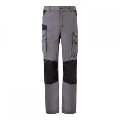 Pantaloni din pânză, în două tonuri, cu buzunare m / Velilla / Pantaloni salopeta talie