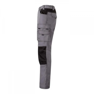 Pantaloni din pânză, în două tonuri, cu buzunare m / Velilla / Pantaloni salopeta talie