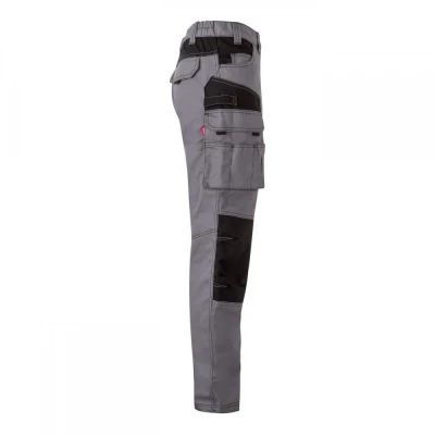 Pantaloni din pânză, în două tonuri, cu buzunare m / Velilla / Pantaloni salopeta talie