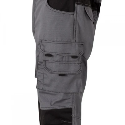 Pantaloni din pânză, în două tonuri, cu buzunare m / Velilla / Pantaloni salopeta talie