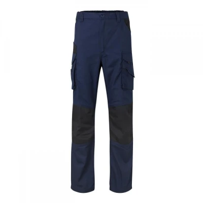 Pantaloni din pânză, în două tonuri, cu buzunare m / Velilla / Pantaloni salopeta talie