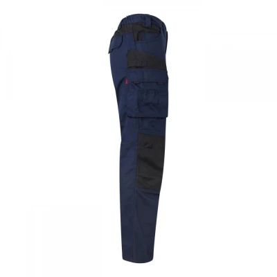 Pantaloni din pânză, în două tonuri, cu buzunare m / Velilla / Pantaloni salopeta talie