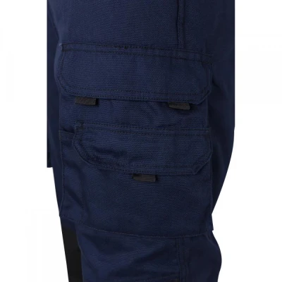 Pantaloni din pânză, în două tonuri, cu buzunare m / Velilla / Pantaloni salopeta talie