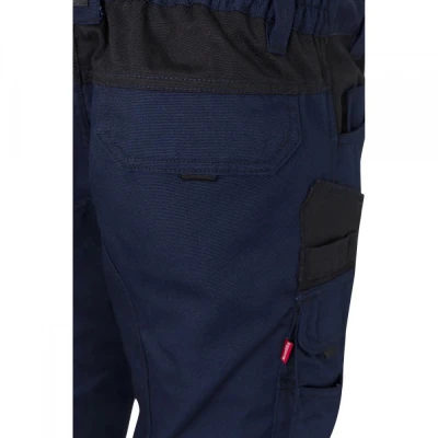 Pantaloni din pânză, în două tonuri, cu buzunare m / Velilla / Pantaloni salopeta talie