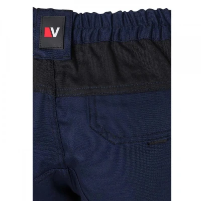 Pantaloni din pânză, în două tonuri, cu buzunare m / Velilla / Pantaloni salopeta talie