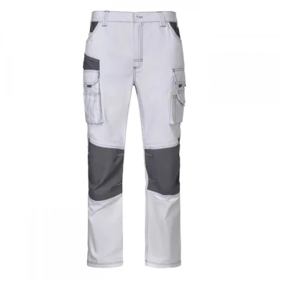 Pantaloni din pânză, în două tonuri, cu buzunare m / Velilla / Pantaloni salopeta talie