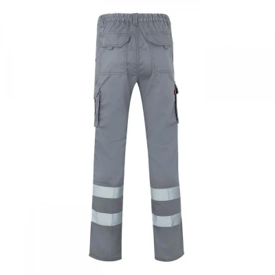 Pantaloni stretch, cu benzi reflectorizante, cu bu / Velilla / Pantaloni salopeta talie