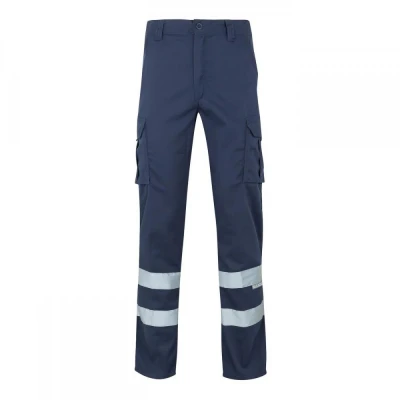 Pantaloni stretch, cu benzi reflectorizante, cu bu / Velilla / Pantaloni salopeta talie