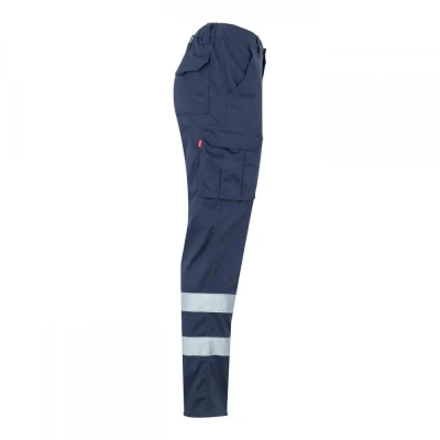 Pantaloni stretch, cu benzi reflectorizante, cu bu / Velilla / Pantaloni salopeta talie
