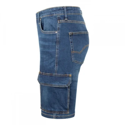 Pantaloni scurți, din denim, în două tonuri cu buz / Velilla / Pantaloni scurti