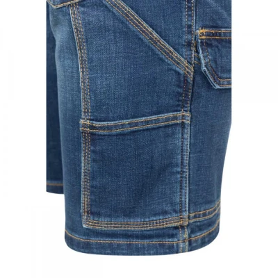Pantaloni scurți, din denim, în două tonuri cu buz / Velilla / Pantaloni scurti