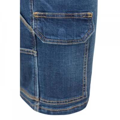 Pantaloni scurți, din denim, în două tonuri cu buz / Velilla / Pantaloni scurti