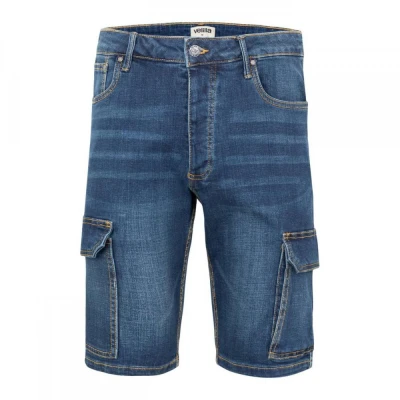 Pantaloni scurți, din denim, în două tonuri cu buz / Velilla / Pantaloni scurti