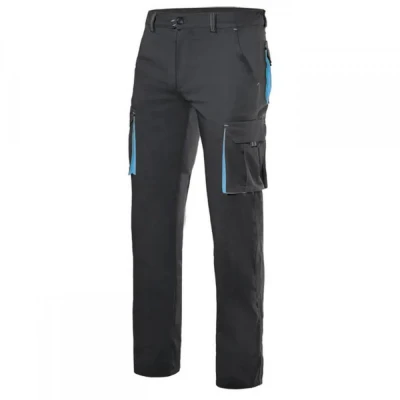 Pantaloni stretch, în două tonuri, cu buzunare mul / Velilla / Pantaloni salopeta talie