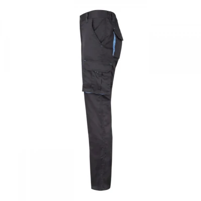 Pantaloni stretch, în două tonuri, cu buzunare mul / Velilla / Pantaloni salopeta talie