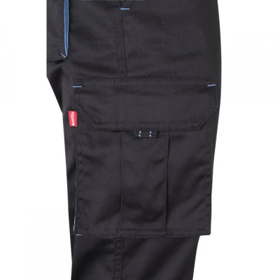 Pantaloni stretch, în două tonuri, cu buzunare mul / Velilla / Pantaloni salopeta talie