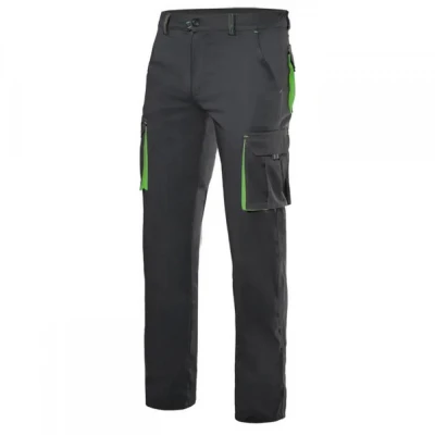 Pantaloni stretch, în două tonuri, cu buzunare mul / Velilla / Pantaloni salopeta talie
