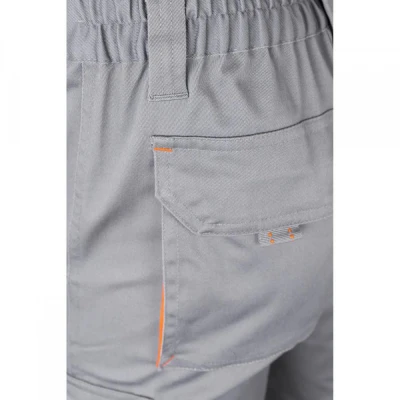 Pantaloni stretch, în două tonuri, cu buzunare mul / Velilla / Pantaloni salopeta talie