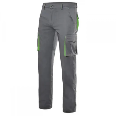 Pantaloni stretch, în două tonuri, cu buzunare mul / Velilla / Pantaloni salopeta talie