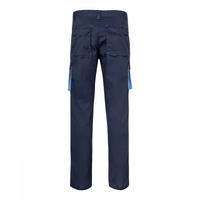 Pantaloni stretch, în două tonuri, cu buzunare mul / Velilla / Pantaloni salopeta talie