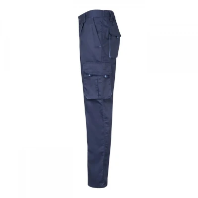Pantaloni stretch, în două tonuri, cu buzunare mul / Velilla / Pantaloni salopeta talie