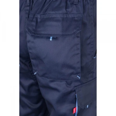 Pantaloni stretch, în două tonuri, cu buzunare mul / Velilla / Pantaloni salopeta talie