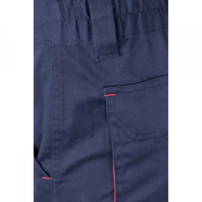 Pantaloni stretch, în două tonuri, cu buzunare mul / Velilla / Pantaloni salopeta talie