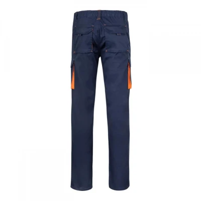 Pantaloni stretch, în două tonuri, cu buzunare mul / Velilla / Pantaloni salopeta talie