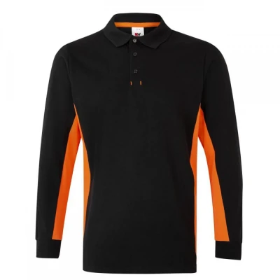 Tricou polo cu mânecă lungă, în două tonuri 105514 / Velilla / Tricouri cu maneca lunga