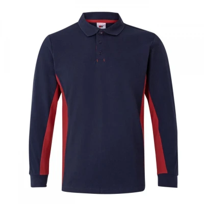 Tricou polo cu mânecă lungă, în două tonuri 105514 / Velilla / Tricouri cu maneca lunga
