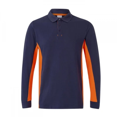 Tricou polo cu mânecă lungă, în două tonuri 105514 / Velilla / Tricouri cu maneca lunga