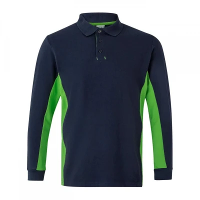 Tricou polo cu mânecă lungă, în două tonuri 105514 / Velilla / Tricouri cu maneca lunga