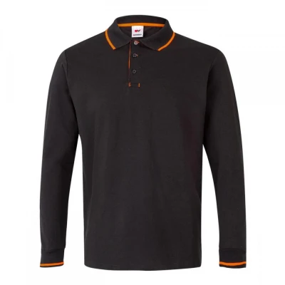 Tricou polo cu mânecă lungă, în două tonuri 105515 / Velilla / Tricouri cu maneca lunga
