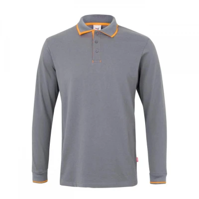 Tricou polo cu mânecă lungă, în două tonuri 105515 / Velilla / Tricouri cu maneca lunga