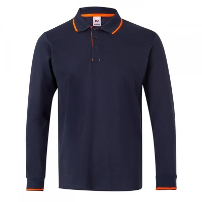 Tricou polo cu mânecă lungă, în două tonuri 105515 / Velilla / Tricouri cu maneca lunga