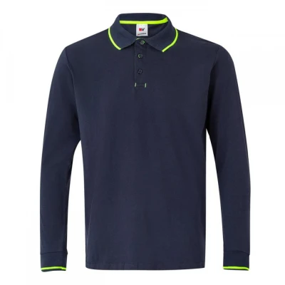 Tricou polo cu mânecă lungă, în două tonuri 105515 / Velilla / Tricouri cu maneca lunga