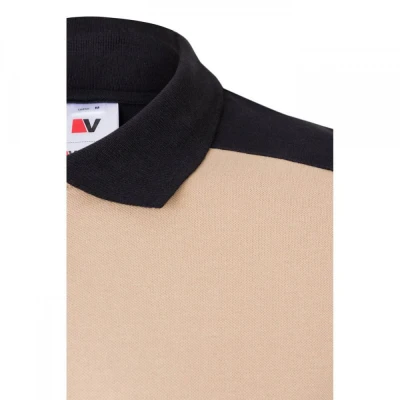 Tricou polo stretch, cu mânecă scurtă, în două ton / Velilla / Tricouri POLO (cu guler si nasturi)