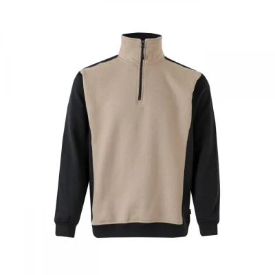 Hanorac cu fermoar scurt, în două tonuri 105703 / Velilla / Hanorace, Fleece, Fashion