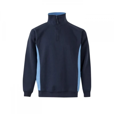 Hanorac cu jumătate de fermoar, în două tonuri 105 / Velilla / Hanorace, Fleece, Fashion