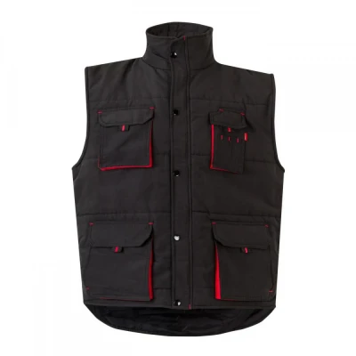 Vestă căptușită, în două tonuri, cu buzunare multi / Velilla / Veste vatuite, de iarna