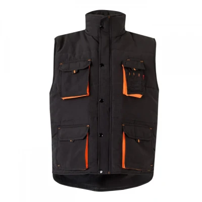Vestă căptușită, în două tonuri, cu buzunare multi / Velilla / Veste vatuite, de iarna