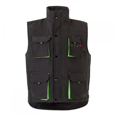 Vestă căptușită, în două tonuri, cu buzunare multi / Velilla / Veste vatuite, de iarna