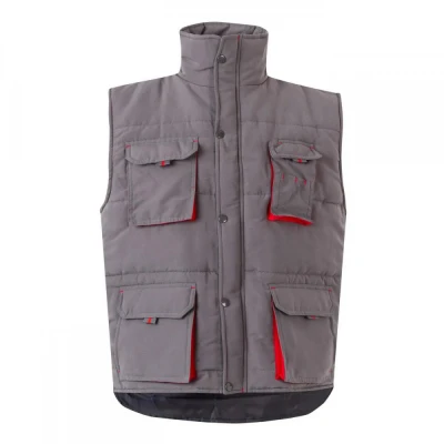 Vestă căptușită, în două tonuri, cu buzunare multi / Velilla / Veste vatuite, de iarna
