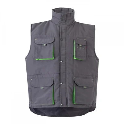 Vestă căptușită, în două tonuri, cu buzunare multi / Velilla / Veste vatuite, de iarna