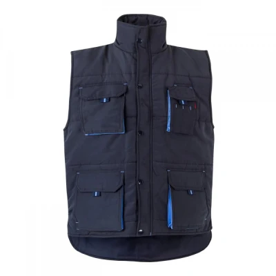 Vestă căptușită, în două tonuri, cu buzunare multi / Velilla / Veste vatuite, de iarna