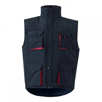 Vestă căptușită, în două tonuri, cu buzunare multi / Velilla / Veste vatuite, de iarna