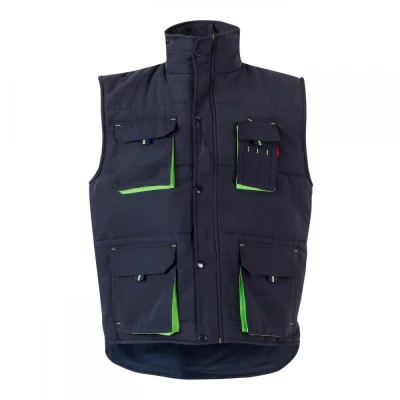 Vestă căptușită, în două tonuri, cu buzunare multi / Velilla / Veste vatuite, de iarna