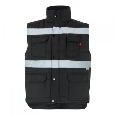 Vestă căptușită, cu benzi reflectorizante și buzun / Velilla / Veste vatuite, de iarna