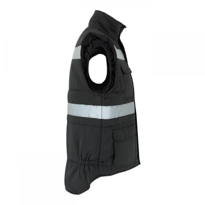 Vestă căptușită, cu benzi reflectorizante și buzun / Velilla / Veste vatuite, de iarna